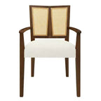 Chaises de salle à manger capitonnées en bois d'hévéa Hana de Christopher Knight Home avec sangles en rotin (lot de 2)