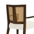 Chaises de salle à manger capitonnées en bois d'hévéa Hana de Christopher Knight Home avec sangles en rotin (lot de 2)