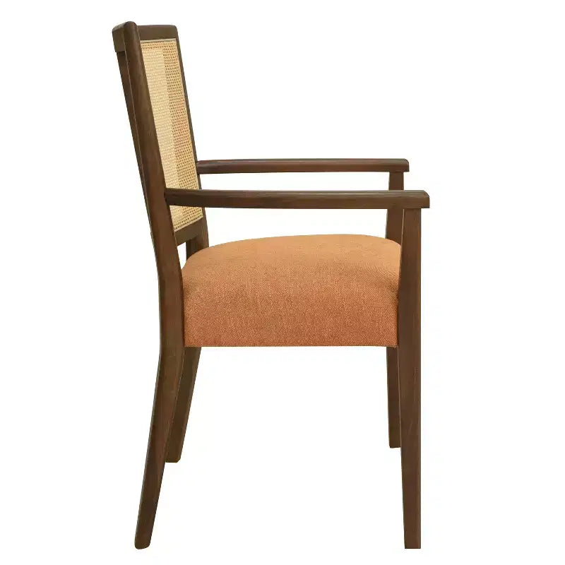 Chaises de salle à manger capitonnées en bois d'hévéa Hana de Christopher Knight Home avec sangles en rotin (lot de 2)