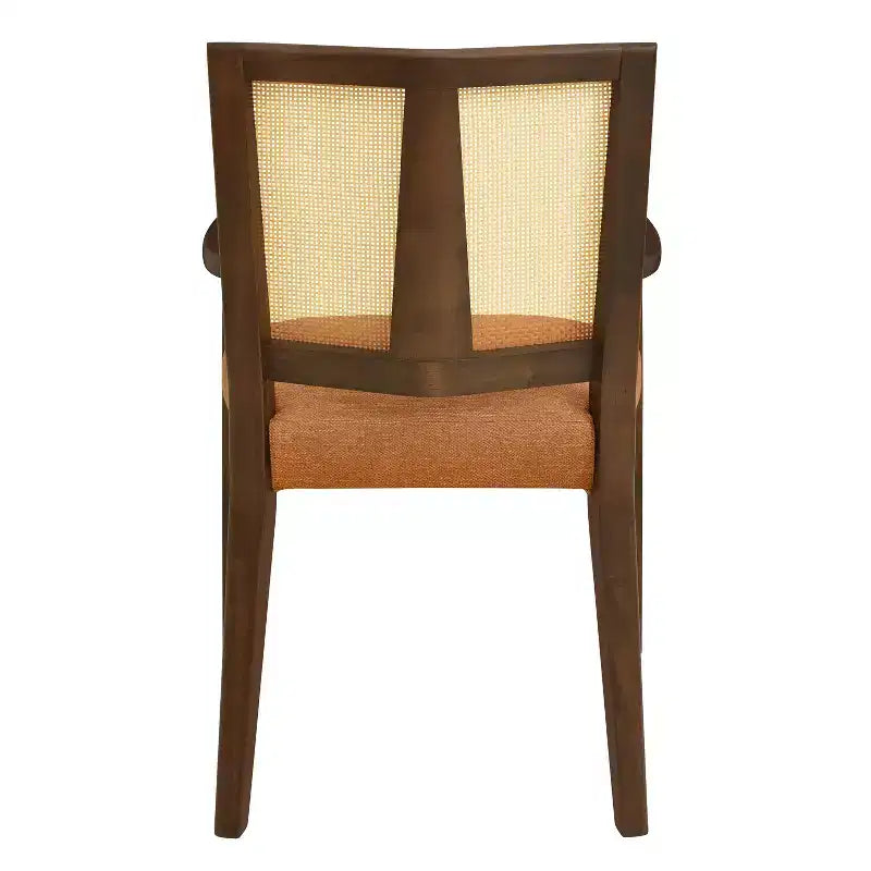 Chaises de salle à manger capitonnées en bois d'hévéa Hana de Christopher Knight Home avec sangles en rotin (lot de 2)