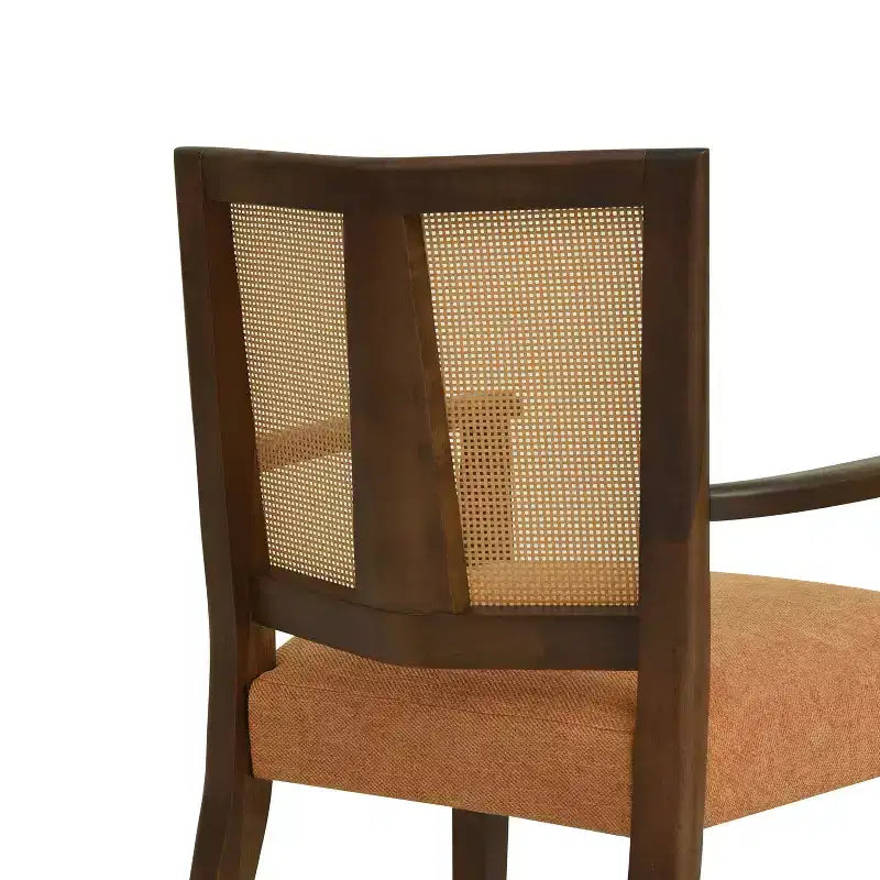 Chaises de salle à manger capitonnées en bois d'hévéa Hana de Christopher Knight Home avec sangles en rotin (lot de 2)