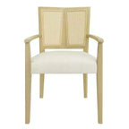 Chaises de salle à manger capitonnées en bois d'hévéa Hana de Christopher Knight Home avec sangles en rotin (lot de 2)