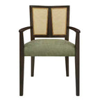 Chaises de salle à manger capitonnées en bois d'hévéa Hana de Christopher Knight Home avec sangles en rotin (lot de 2)