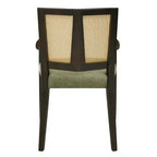 Chaises de salle à manger capitonnées en bois d'hévéa Hana de Christopher Knight Home avec sangles en rotin (lot de 2)