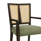Chaises de salle à manger capitonnées en bois d'hévéa Hana de Christopher Knight Home avec sangles en rotin (lot de 2)