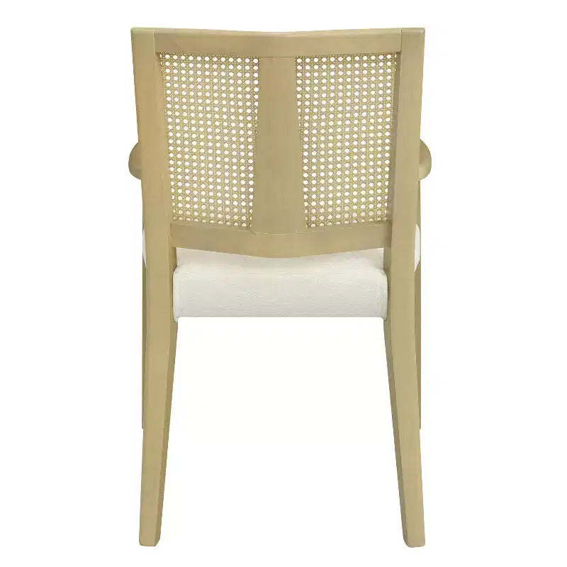 Chaises de salle à manger capitonnées en bois d'hévéa Hana de Christopher Knight Home avec sangles en rotin (lot de 2)