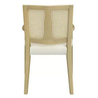 Chaises de salle à manger capitonnées en bois d'hévéa Hana de Christopher Knight Home avec sangles en rotin (lot de 2)