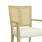 Chaises de salle à manger capitonnées en bois d'hévéa Hana de Christopher Knight Home avec sangles en rotin (lot de 2)