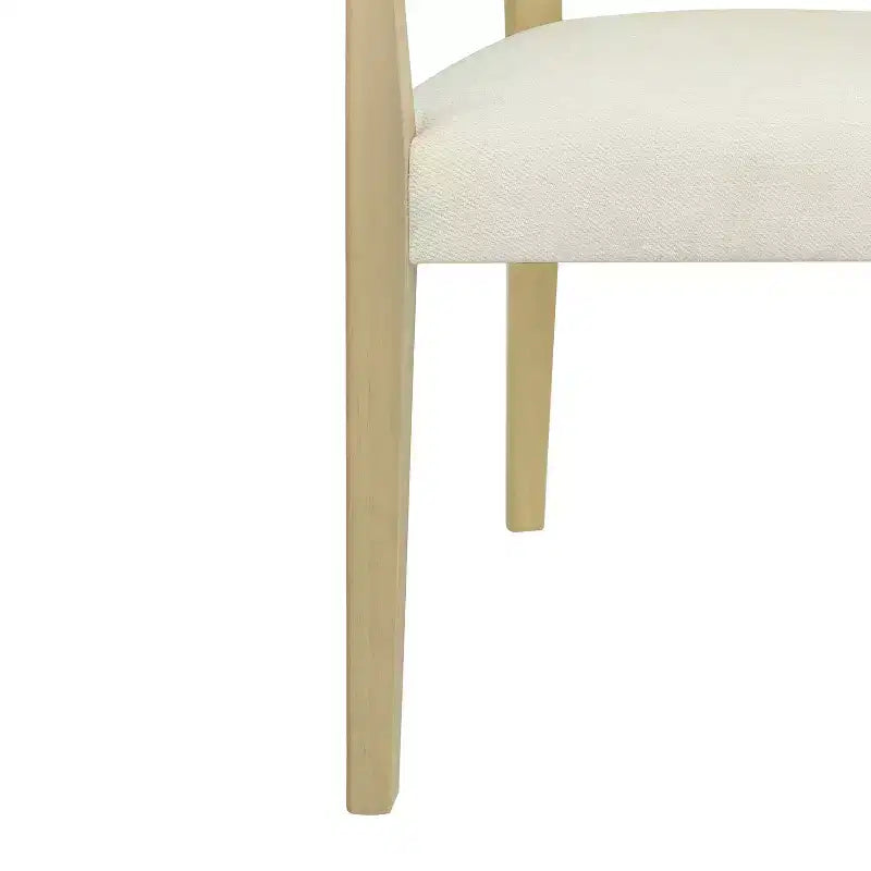 Chaises de salle à manger capitonnées en bois d'hévéa Hana de Christopher Knight Home avec sangles en rotin (lot de 2)