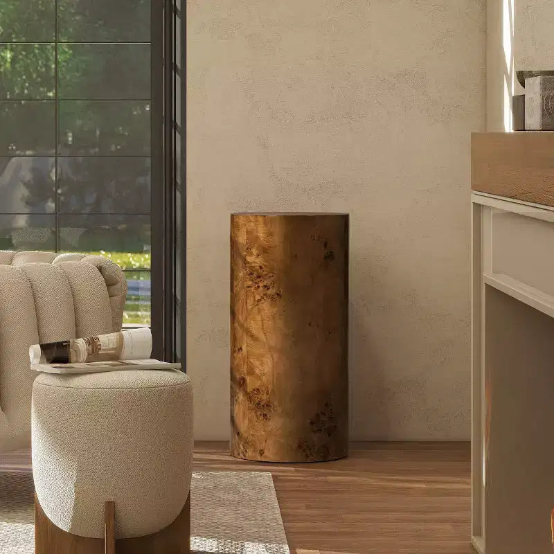 Table d'appoint pilier d'appoint Jennifer Taylor Home Nebula 29.5 en ronce de noyer marron moyen
