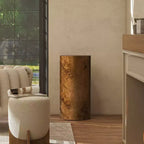Table d'appoint pilier d'appoint Jennifer Taylor Home Nebula 29.5 en ronce de noyer marron moyen