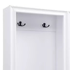 31''L Arbre d'entrée 3-en-1 Porte-manteau Banc de Vestibule Meuble à Chaussures d'entrée avec Crochets, Banc Assise et Tiroirs de Rangement, Lot de 2, Noir/Blanc-ModernLuxe
