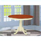 Table ronde HomeStock de 42 po de diamètre, Noir/Cerisier