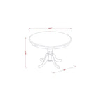 Table ronde HomeStock de 42 po de diamètre, Noir/Cerisier