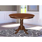 Table ronde HomeStock de 42 po de diamètre, Noir/Cerisier