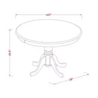 Table ronde HomeStock de 42 po de diamètre, Noir/Cerisier