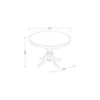 Table ronde HomeStock de 42 po de diamètre, Noir/Cerisier