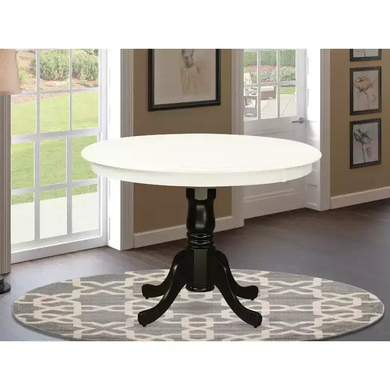 Table ronde HomeStock de 42 po de diamètre, Noir/Cerisier
