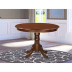 Table ronde HomeStock de 42 po de diamètre, Noir/Cerisier