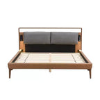 Christopher Knight Home Carina Contemporary Faux Leather Platform Bed with 2 Night Lights, Brown/Gray