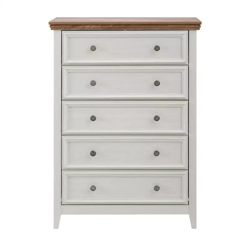 AndMakers Beige Armoire d'appoint de 112,5 cm de hauteur avec 5 tiroirs