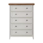 AndMakers Beige Armoire d'appoint de 112,5 cm de hauteur avec 5 tiroirs