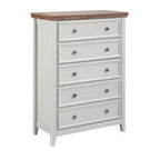 AndMakers Beige Armoire d'appoint de 112,5 cm de hauteur avec 5 tiroirs