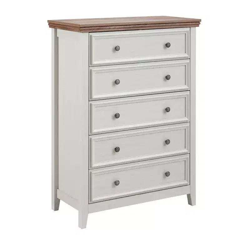 AndMakers Beige Armoire d'appoint de 112,5 cm de hauteur avec 5 tiroirs