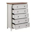AndMakers Beige Armoire d'appoint de 112,5 cm de hauteur avec 5 tiroirs