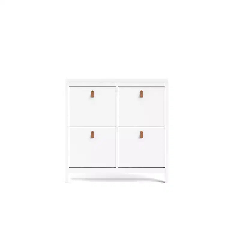 HomeStock 4 Drawer Shoe Cabinet, White