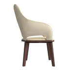 Lot de 2 chaises de salle à manger en cuir Vivara Collection, avec base en bois d'hévéa et assise et dossier rembourrés, chaises d'appoint modernes pour salles à manger