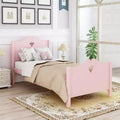 Whisen Morden Design Twin Size Wood Platform Bed with Headboard and Footboard
