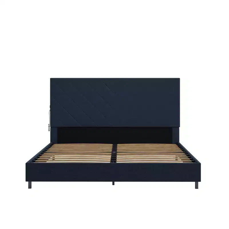 DHP Paxson Upholstered Bed with USB Charging Port
