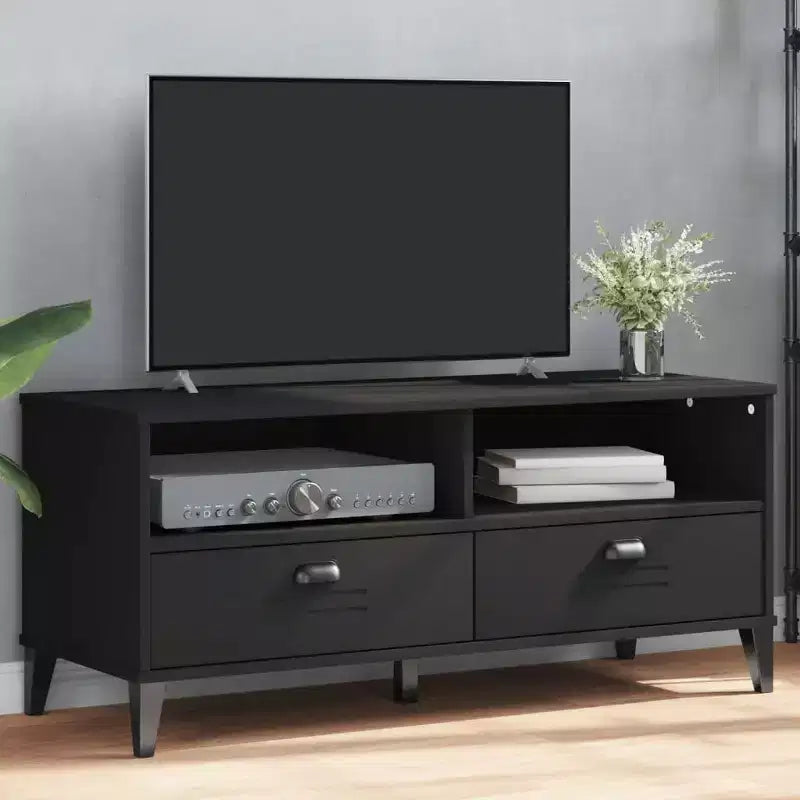 vidaXL Meuble TV Console Multimédia Centre de Divertissement Bois Massif Pin