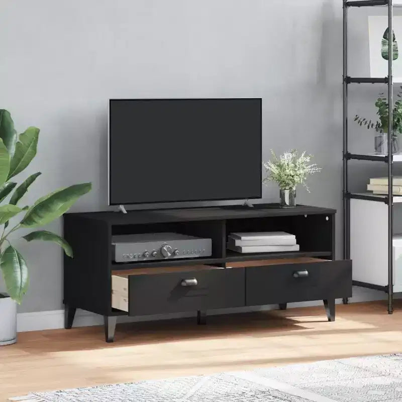 vidaXL Meuble TV Console Multimédia Centre de Divertissement Bois Massif Pin