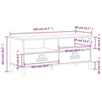 vidaXL Meuble TV Console Multimédia Centre de Divertissement Bois Massif Pin