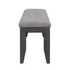 Banc de salle à manger Simple Relax en tissu rembourré gris foncé