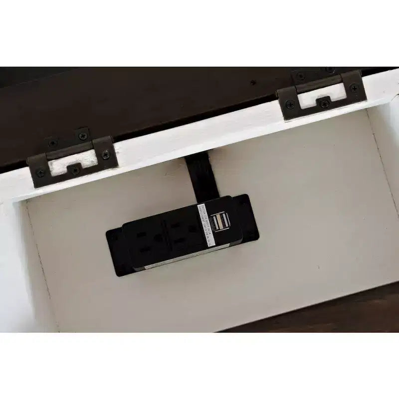 Table d'appoint Jofran, Harris avec port USB - Coloris blanc