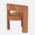 Fauteuil sculptural Jofran, Gwen Modern Luxury Jacquard Fabric - Couleur marron