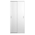 Tvilum, Armoire Space avec 2 Portes Coulissantes, Blanc