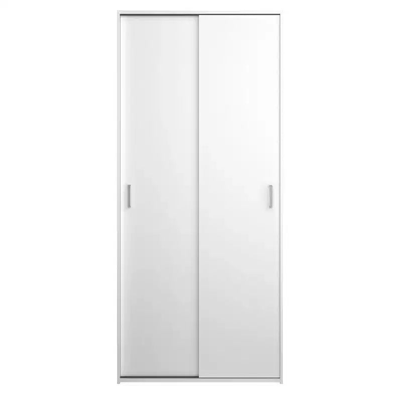 Tvilum, Armoire Space avec 2 Portes Coulissantes, Blanc