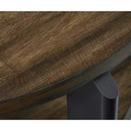 Table basse ronde bicolore Ashley Kraeburn Signature Design avec roulettes, marron