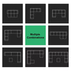 Paire d'accoudoirs touffetés en velours modulaires Belffin