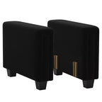 Paire d'accoudoirs touffetés en velours modulaires Belffin