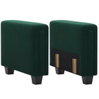 Paire d'accoudoirs touffetés en velours modulaires Belffin