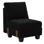 Belffin Modular Velvet Tufted Single Seat
