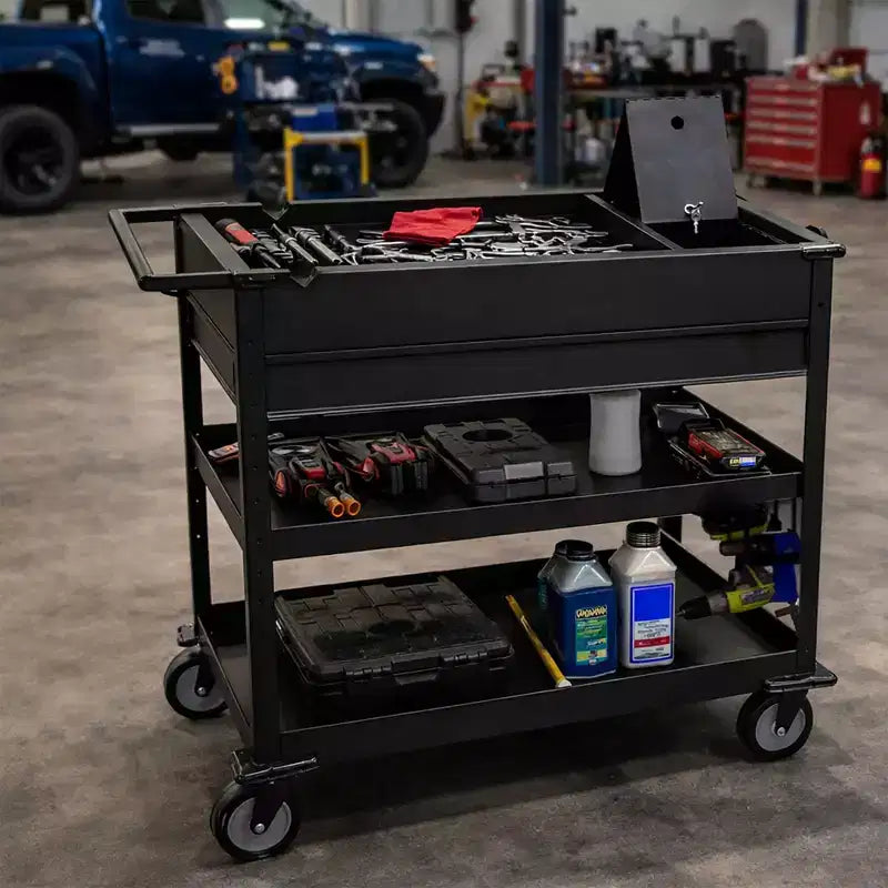 Chariot d'atelier Montezuma 40 avec support pour outils électriques