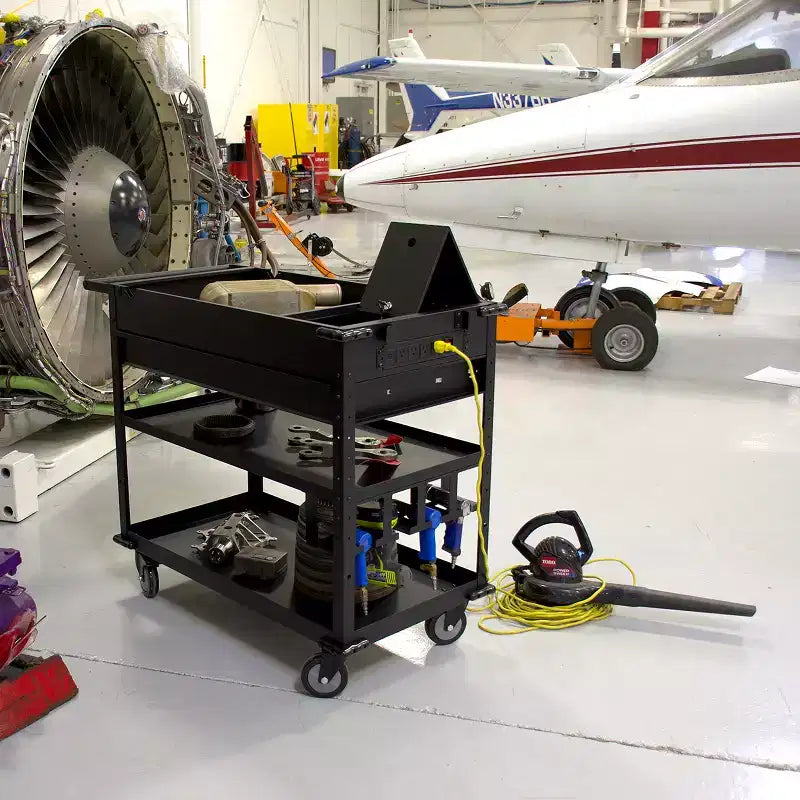 Chariot d'atelier Montezuma 40 avec support pour outils électriques