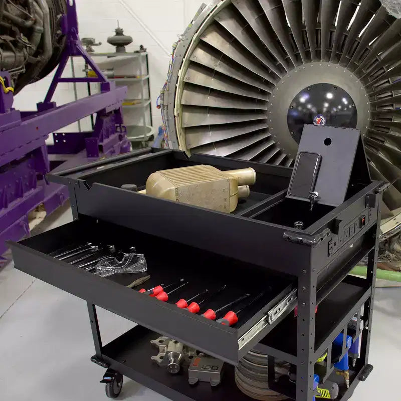 Chariot d'atelier Montezuma 40 avec support pour outils électriques