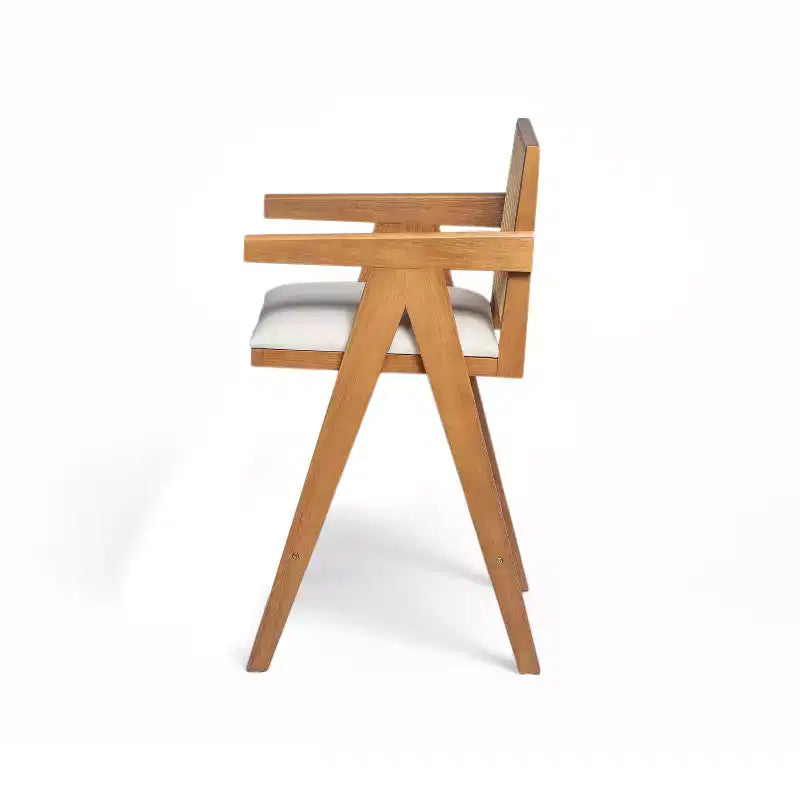 Christopher Knight Home Kelsey Tabourets de bar rembourrés minimalistes modernes en bois d'hévéa et rotin (Lot de 2)